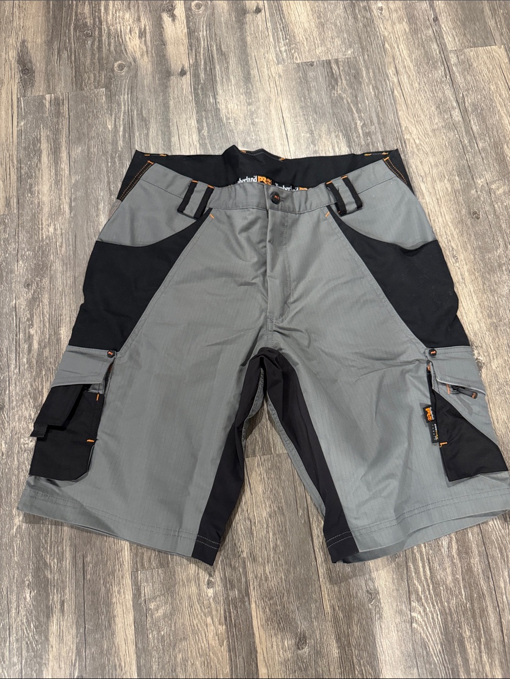 Timberland PRO Gray and Black Cargo Work Shorts